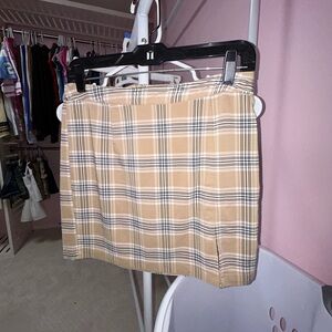Plaid Tan Skirt